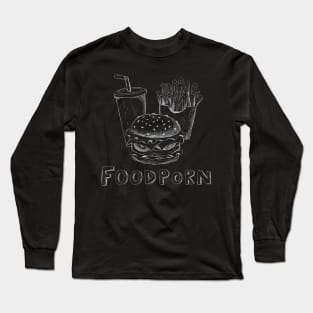 Foodporn Burger Menu Long Sleeve T-Shirt